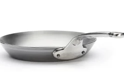 Poêle ronde De Buyer Mineral B Pro 24cm en acier et poignée en fonte d'inox