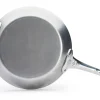 Poêle ronde De Buyer Mineral B Pro 32cm en acier, poignée et contre-poignée en fonte d'inox
