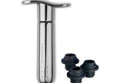 Pompe à vin Le Creuset WA-137 Nickel Noir + 3 bouchons