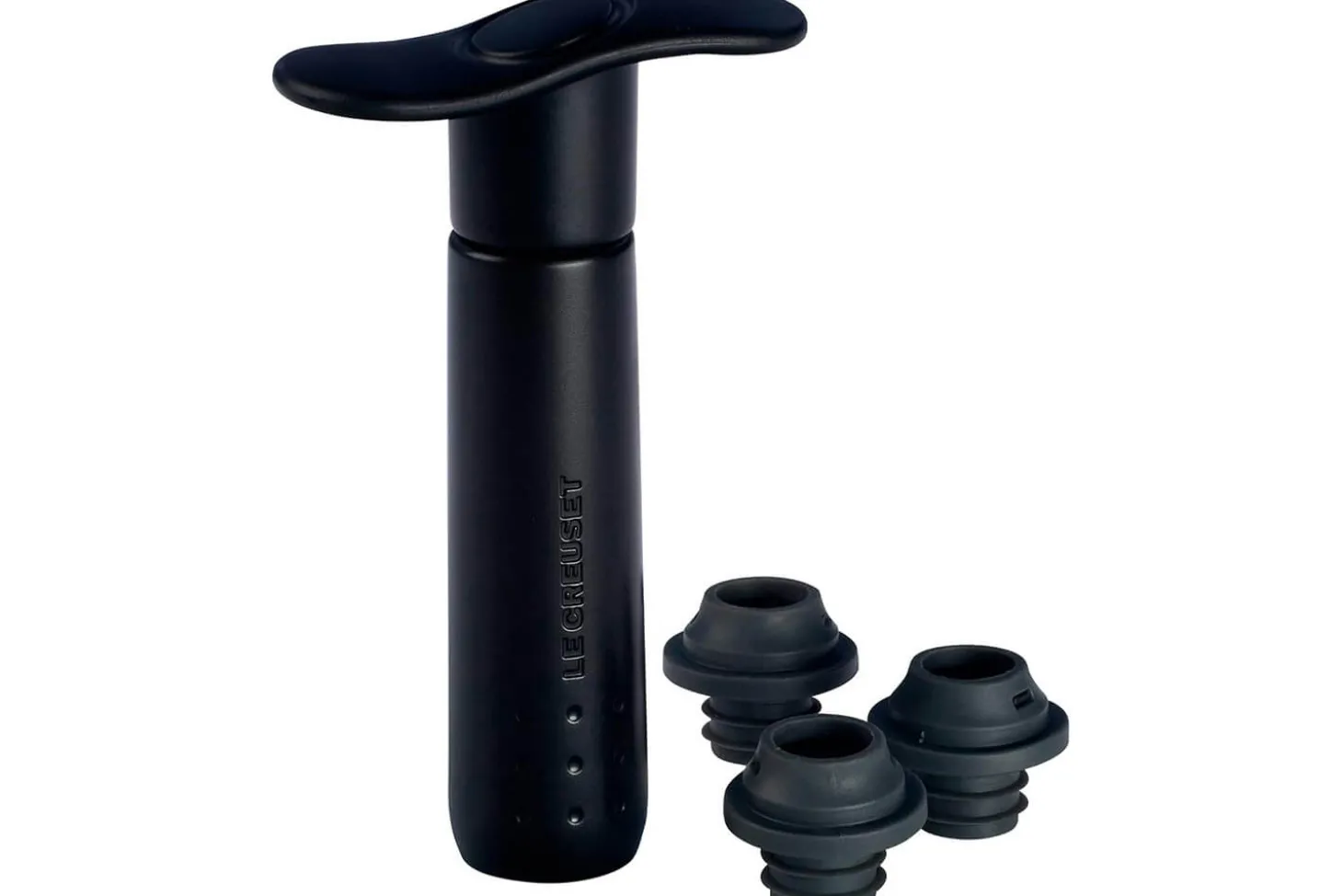 Pompe à vin Le Creuset WA-137 Noir Mat + 3 bouchons