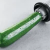 Porte-légumes pour taille-légumes en spirales Gefu Spirelli en acier inox et polymère