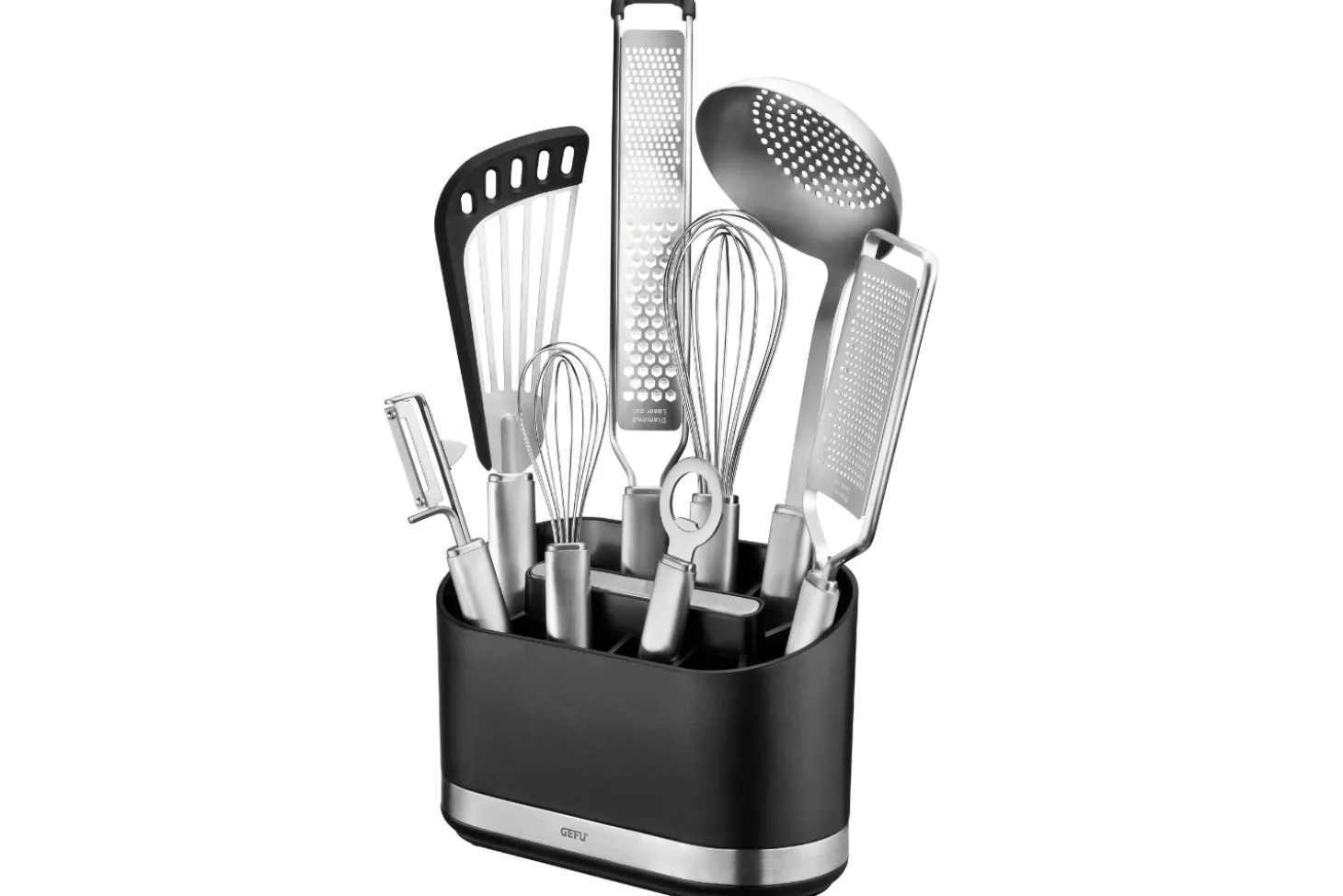 Porte-ustensiles Gefu Smartline 10 compartiments inox/ABS