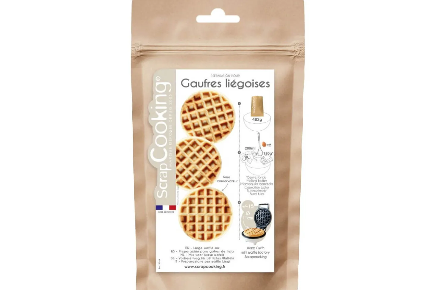 Préparation Scrapcooking pour gaufres liégeoises – 480g
