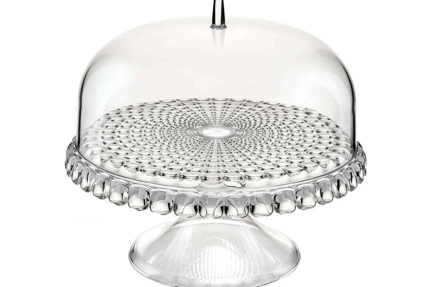 Présentoir à gâteau transparent avec cloche Guzzini Tiffany en acrylique Ø30cm