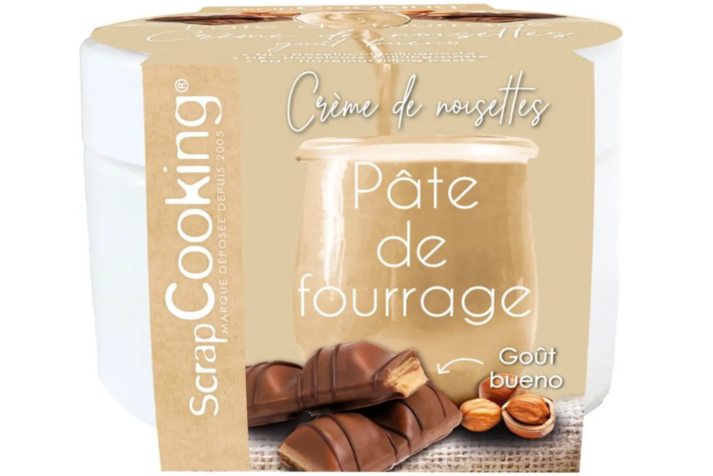 Pâte de fourrage Scrapcooking Crème Noisette goût Bueno 200g