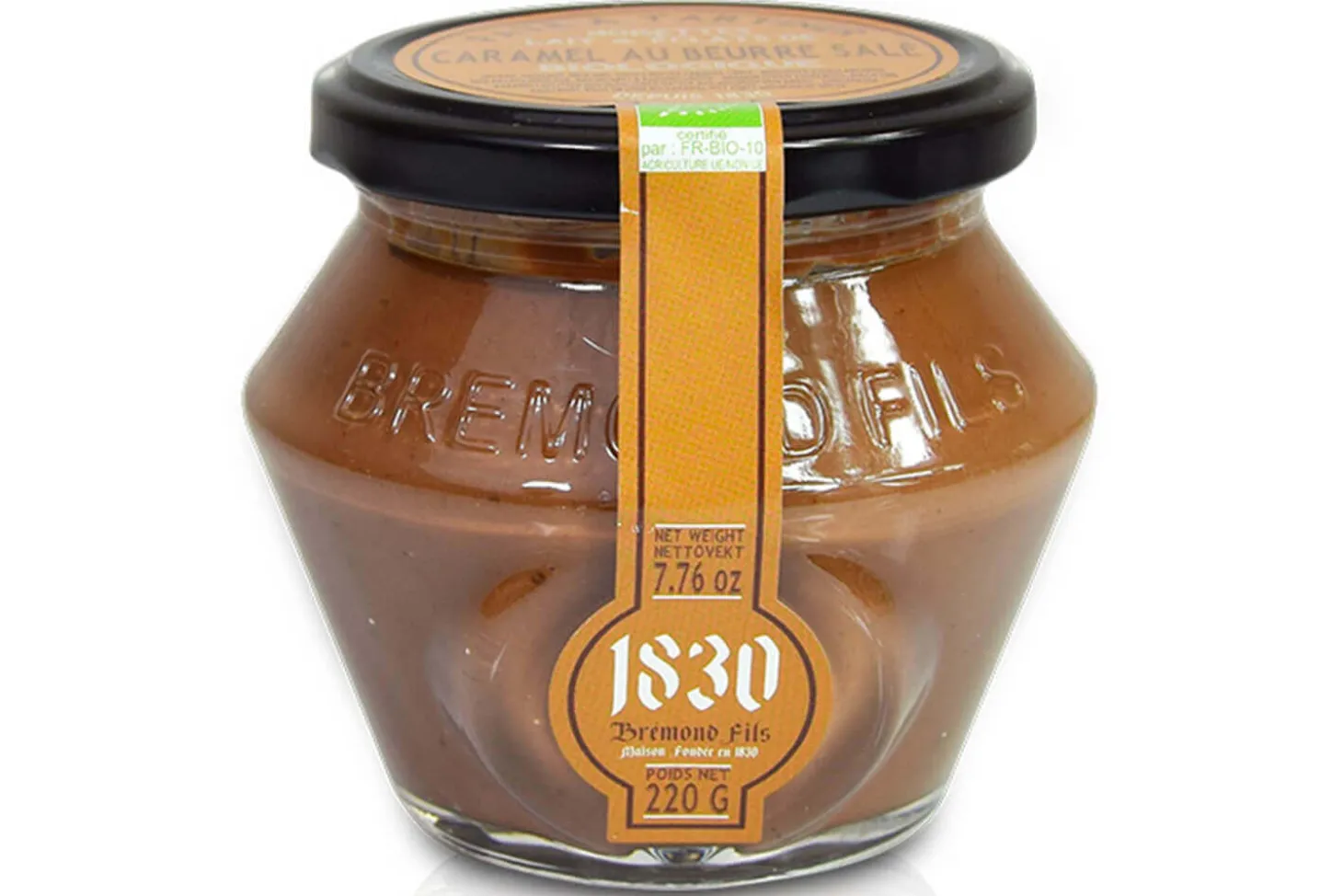 Pâte à tartiner bio Maison Brémond Noisettes, Lait et Caramel Beurre Salé - 220g