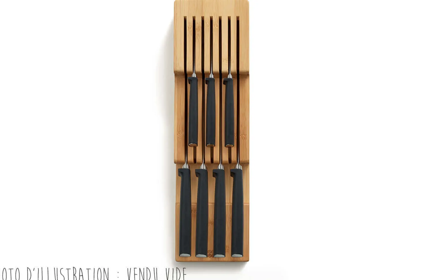 Range-couteaux à 2 niveaux Joseph Joseph DrawerStore Bamboo pour tiroir