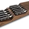 Range couteaux vide Sabatier International acacia foncé