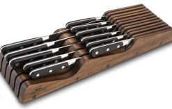 Range couteaux vide Sabatier International acacia foncé