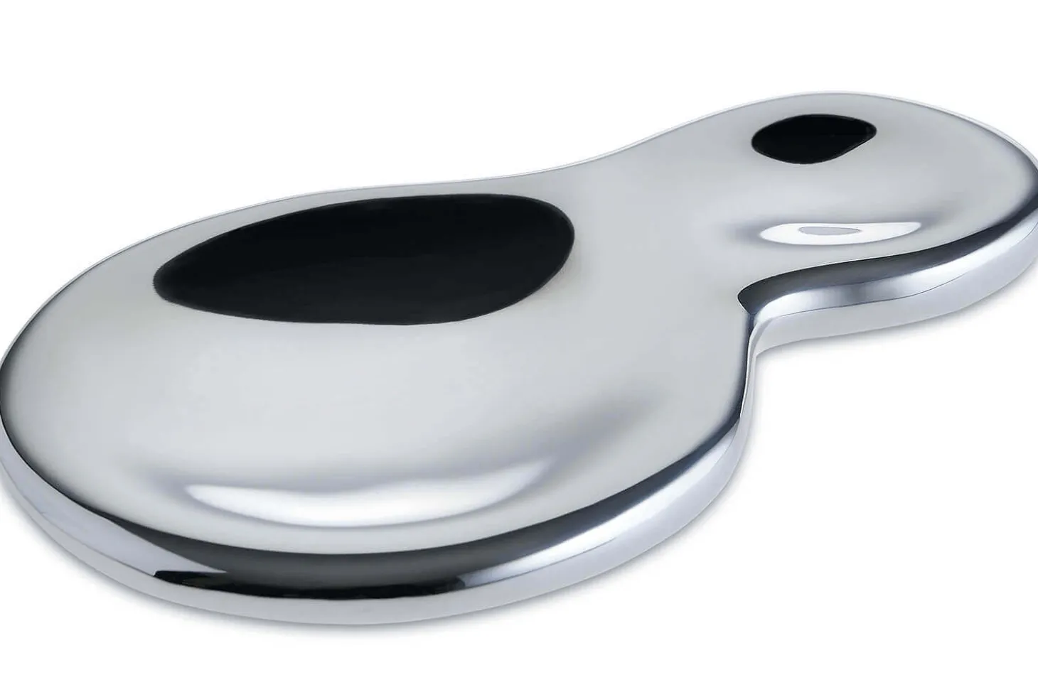 Repose-cuillère Alessi T-1000 tout inox 18/10 design par Valerio Sommella