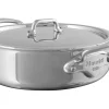 Rondeau Mauviel M'Urban4 en fonte d'inox avec couvercle en inox compatible induction