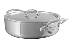 Rondeau Mauviel M'Urban4 en fonte d'inox avec couvercle en inox compatible induction