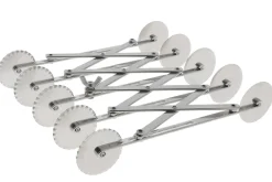 Rouleau multicoupe métal double 5 roulettes lisses et 5 roulettes cannelées acier inox