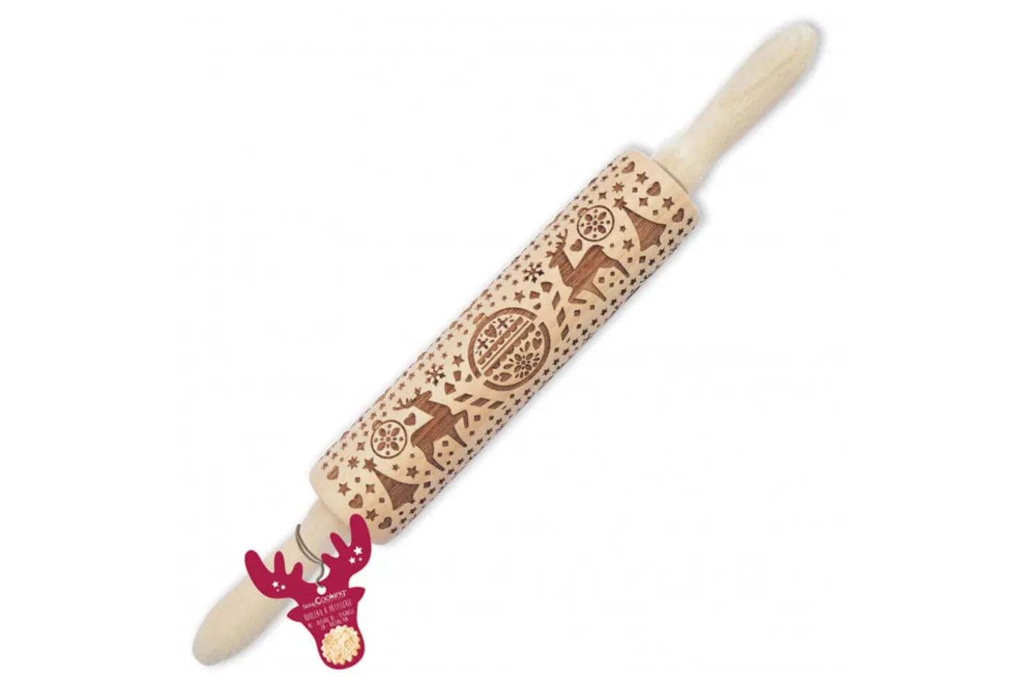 Rouleau à pâtisserie empreinte Scrapcooking Noël 39cm