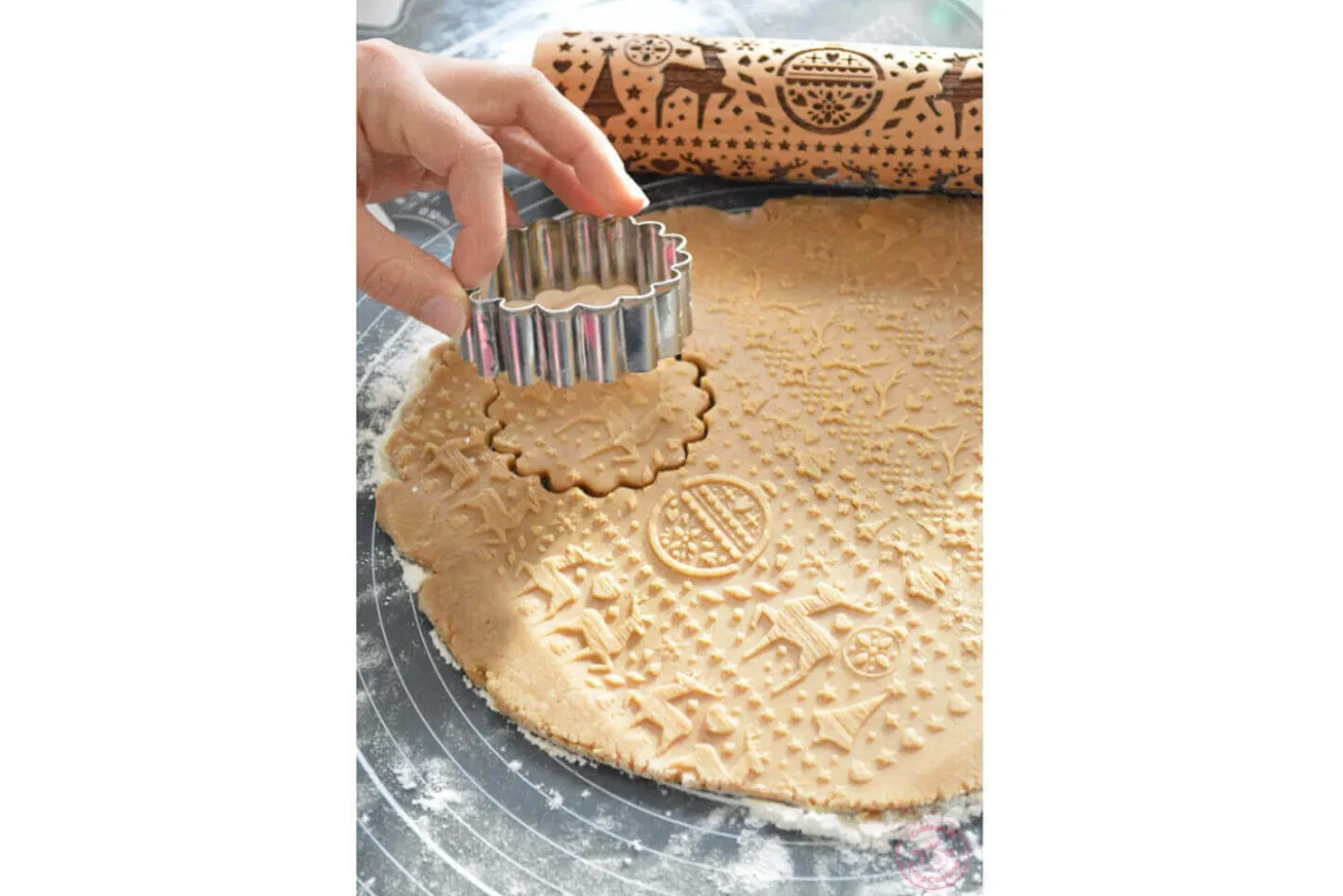 Rouleau à pâtisserie empreinte Scrapcooking Noël 39cm