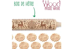 Rouleau à pâtisserie empreinte Scrapcooking Noël 39cm