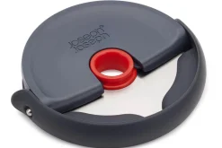 Roulette à pizza Joseph Joseph Disc gris et rouge