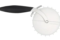 Roulette à pizza Microplane à double tranchant avec couvercle pique-pâte amovible