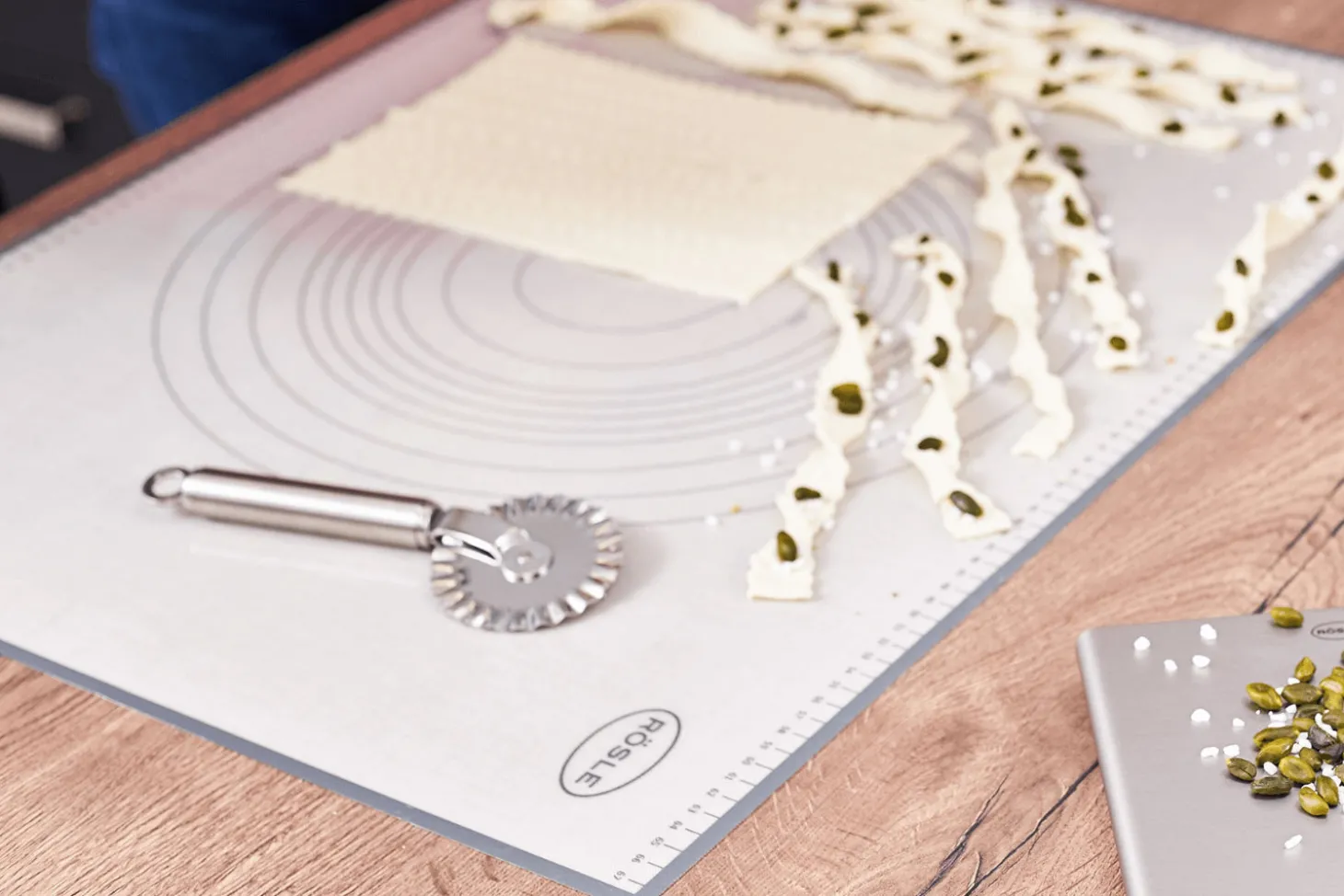 Roulette à pâte cannelée Rosle tout en inox diamètre 7cm
