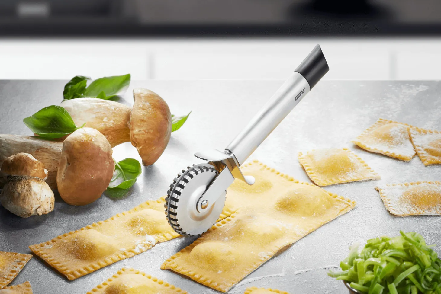 Roulette à raviolis et à Maultaschen Gefu Primeline en acier inoxydable