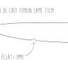 Réparation / restauration d'une lame de couteau de cuisine