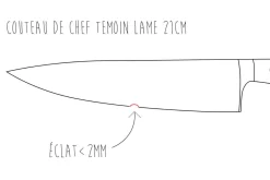 Réparation / restauration d'une lame de couteau de cuisine