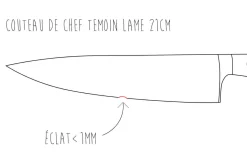 Réparation / restauration d'une lame de couteau de cuisine