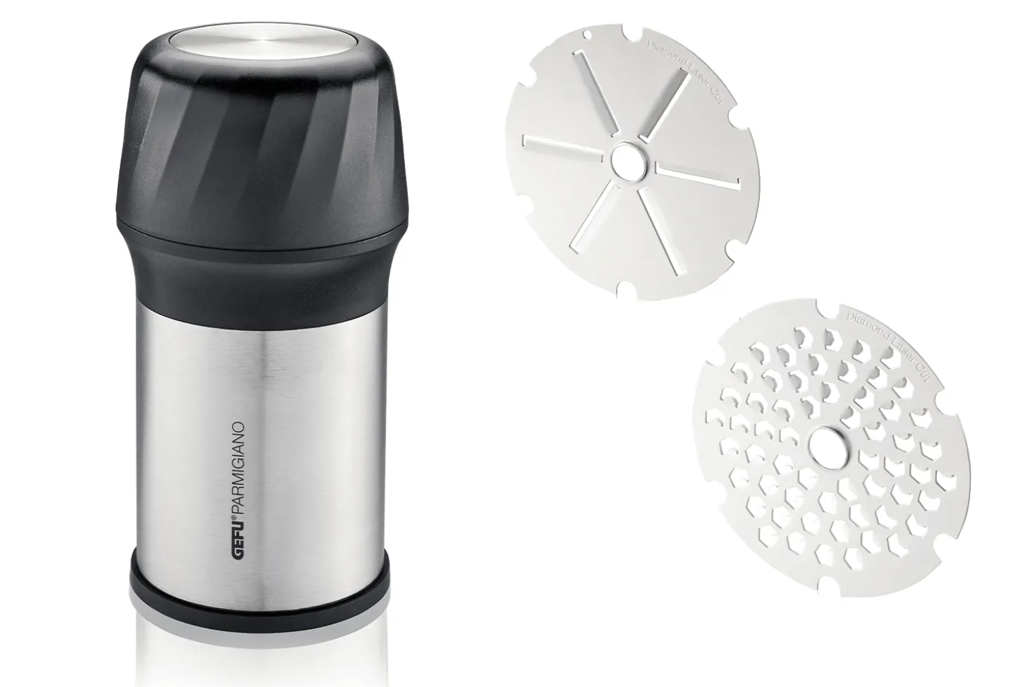 Râpe à fromage Gefu Parmigiano + 2 disques interchangeables