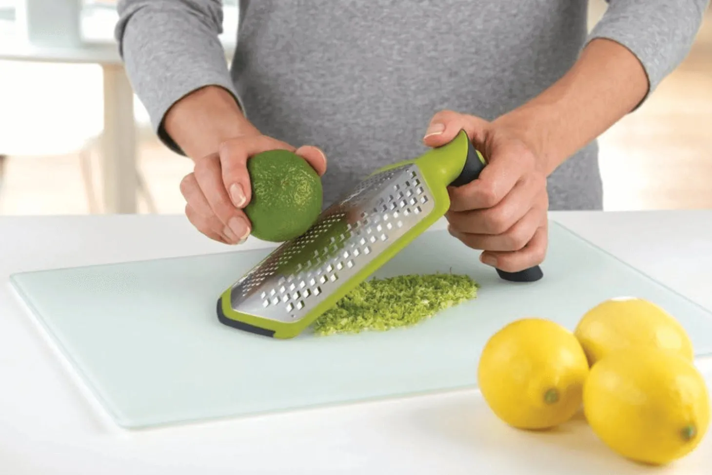 Râpe Joseph Joseph Twist Grater double lames grains épais / grains fins vert