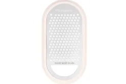 Râpe Microplane 3-en-1 blanche avec boîte de conservation et double couvercle