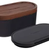 Râpe Microplane 3-en-1 noire avec boîte de conservation et double couvercle