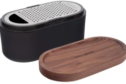 Râpe Microplane 3-en-1 noire avec boîte de conservation et double couvercle
