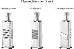 Râpe multifonction Rösle en acier inoxydable