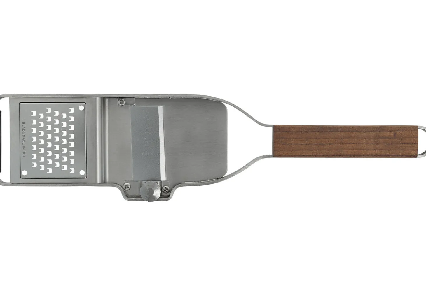 Râpe à truffe 2-en-1 Microplane Master manche en noyer