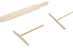 Râteau à crêpes plat 17,5cm en bois de hêtre