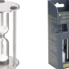 Sablier Masterclass 3 minutes en verre et acier inoxydable finition satinée