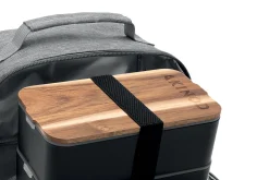 Sac isotherme Akinod 11:58 gris chiné + Bento noir 1,4L