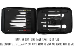 Sac spécial chef Sabatier Chef 4 couteaux de cuisine français + 1 fourchette - Exclusivité