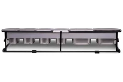 Saladette Ooni inox + 6 bacs à garnitures pour pizzas avec couvercles