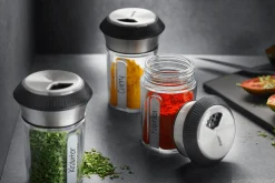 Saupoudreuse à épices et à herbes Gefu X-Plosion + 6 étiquettes autocollantes