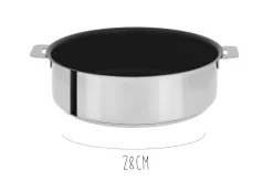 Sauteuse antiadhérente Cristel Mutine Amovible Exceliss en inox