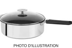 Sauteuse antiadhérente Cristel Mutine Amovible Exceliss en inox