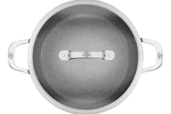 Sauteuse antiadhésive Ballarini Salina 28cm 2 poignées et couvercle en verre