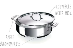 Sauteuse Beka Chef en inox avec couvercle 28cm