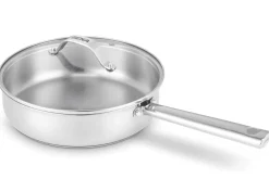 Sauteuse Beka Cicla en inox 24cm avec couvercle en verre
