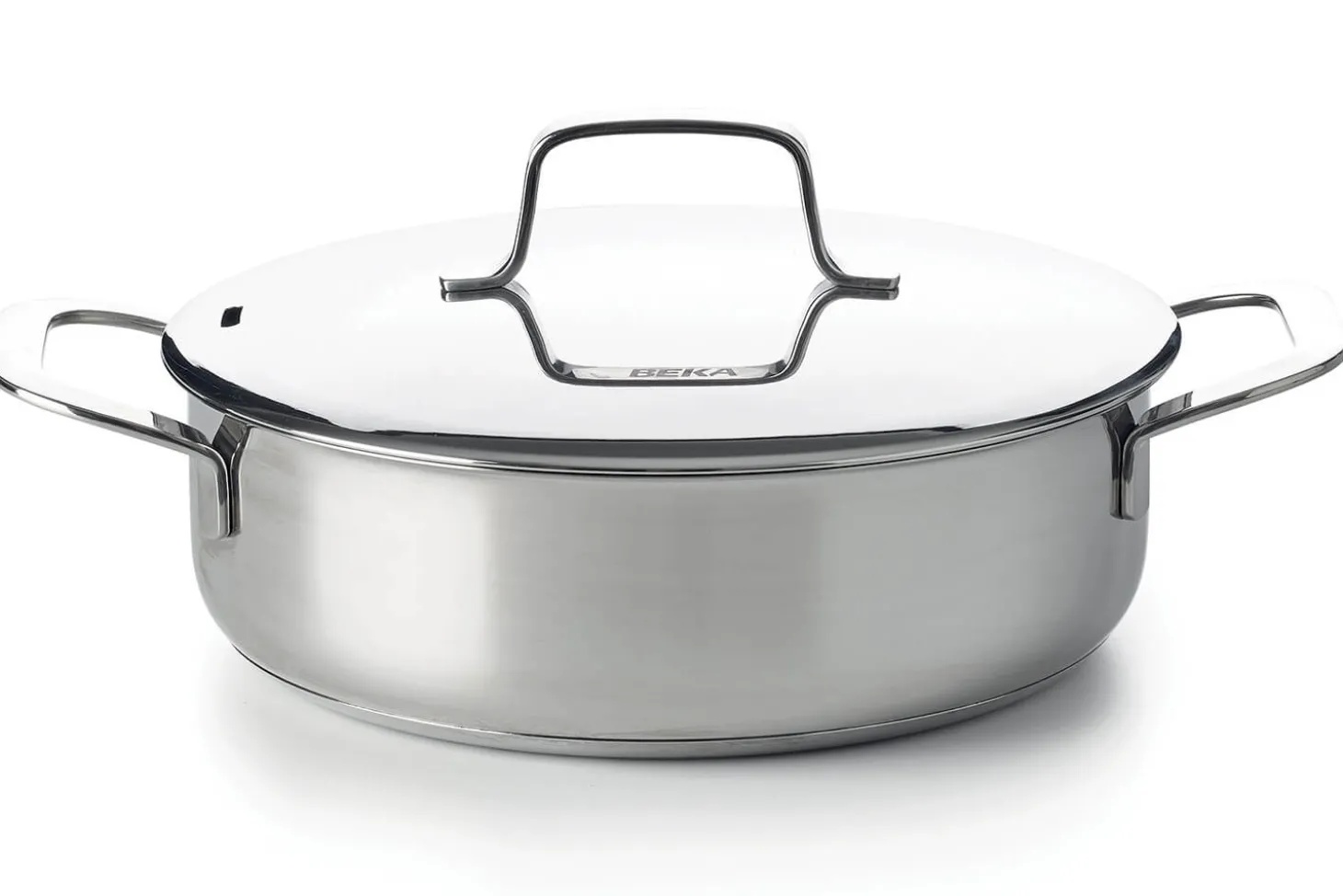 Sauteuse Beka Maestro 24cm en acier inoxydable 18/10 2 anses + couvercle