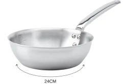 Sauteuse bombée De Buyer Alchimy en inox 18/10 multicouches 3 plis