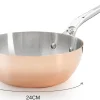 Sauteuse bombée en cuivre inox De Buyer Prima Matera poignée en fonte d'inox compatible induction