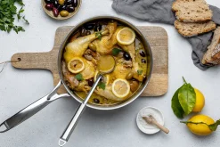 Sauteuse Cristel Castel'Pro en acier inoxydable 18/10 5 ply poignée fixe + couvercle en verre