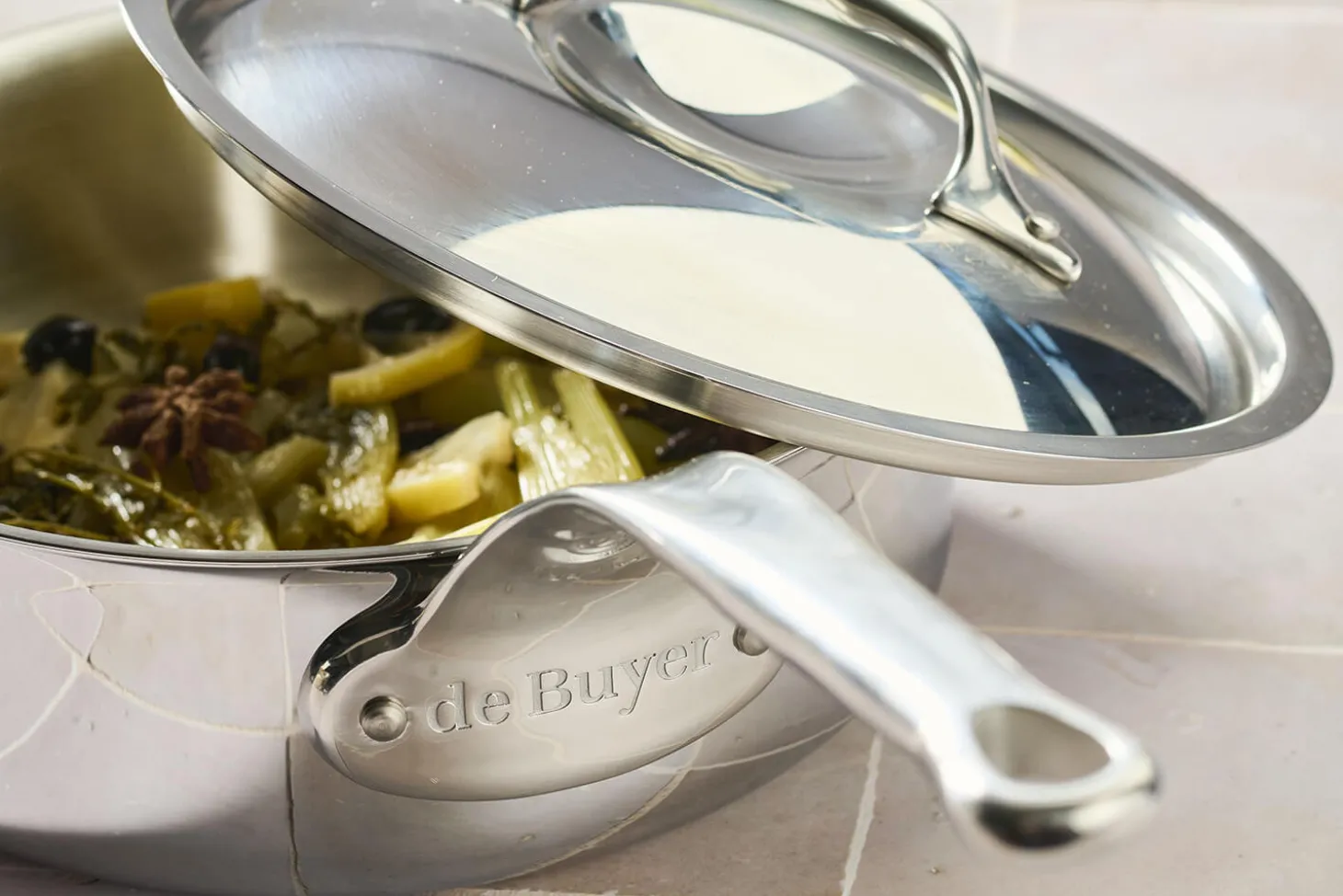 Sauteuse droite De Buyer Affinity en acier inoxydable 5 ply